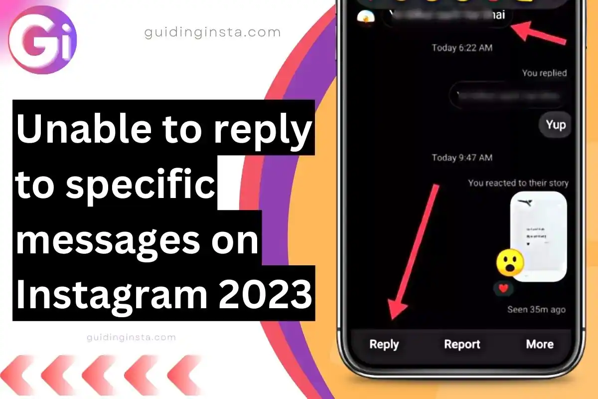Unable to reply to specific messages on Instagram thumbnail