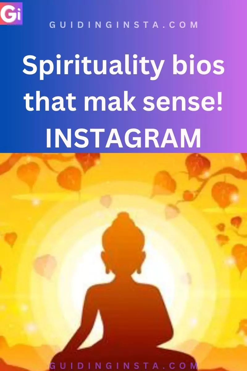 buddha with yellow lights with text bios for spirituality that make sense