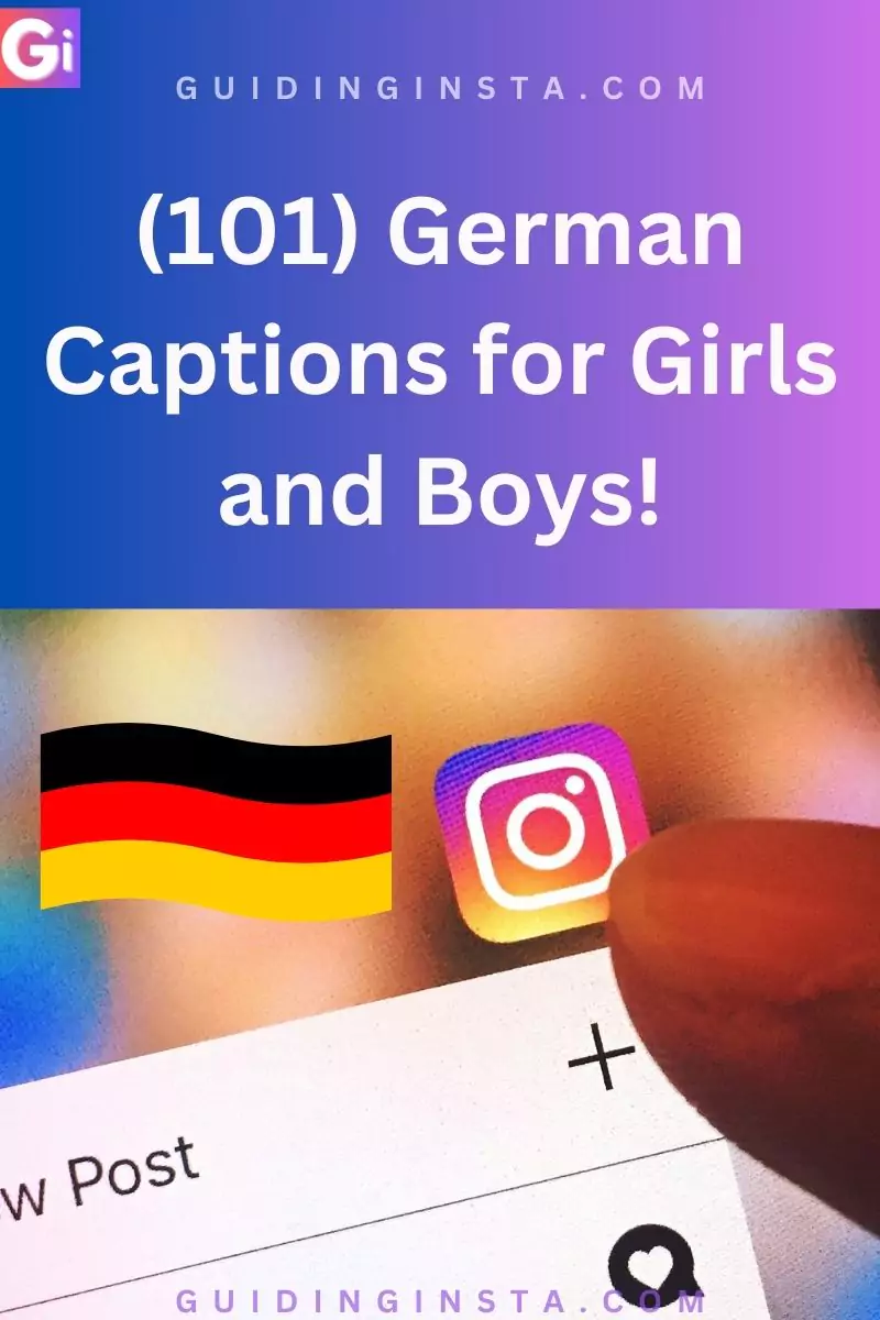 screenshot of using instagarm in german with overlay text german caption quote